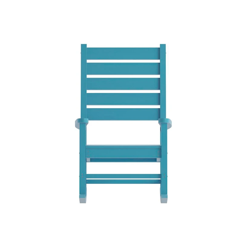 Fielder Contemporary Rocking Chair, All-Weather Hdpe Indoor/Outdoor Rocker