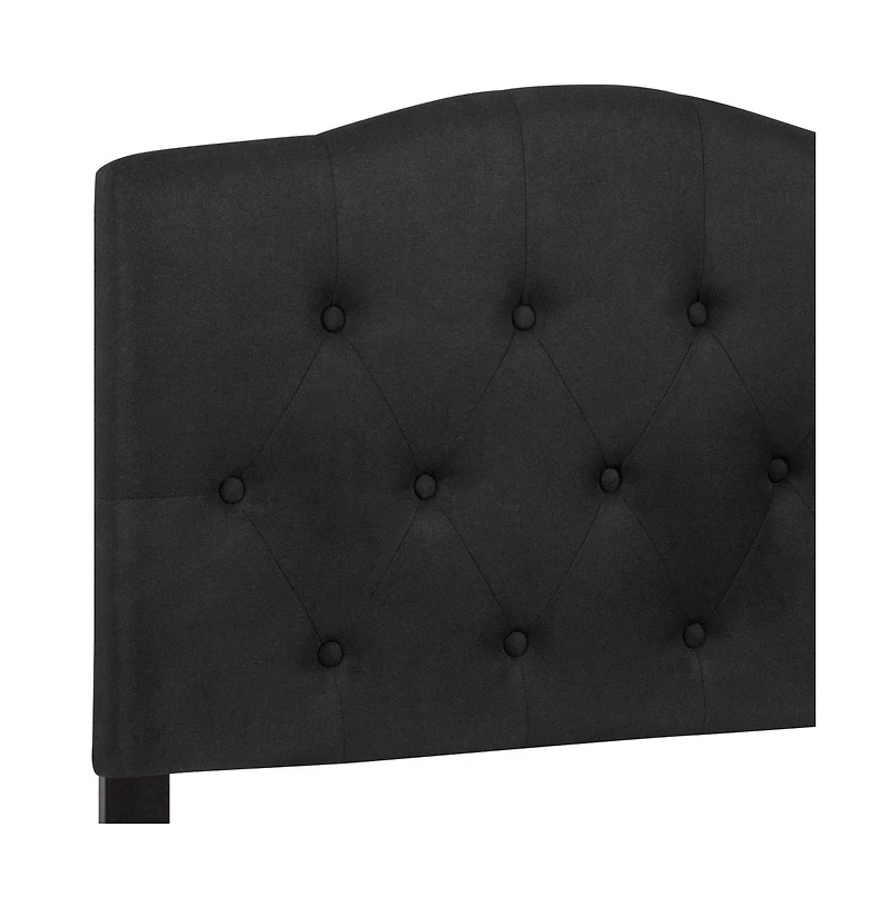Arched Twin Button Tufted Upholstered Headboard