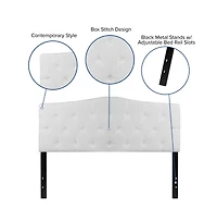 Arched Queen Button Tufted Upholstered Headboard