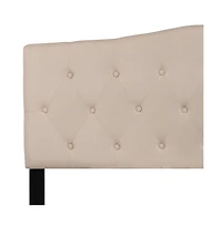 Arched Queen Button Tufted Upholstered Headboard