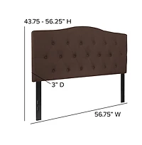 Arched Full Button Tufted Upholstered Headboard