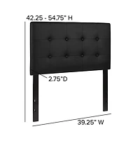 Button Tufted Twin Upholstered Headboard
