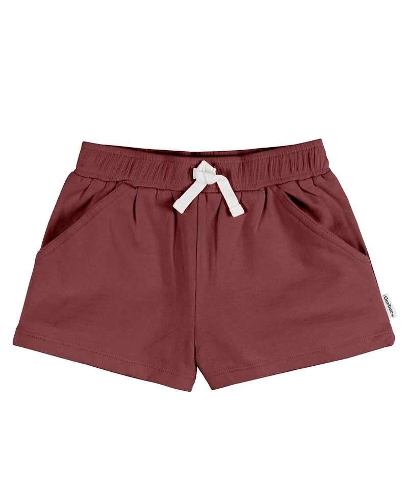 Gerber Toddler & Baby Girls Knit Shorts, 3-Pack