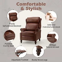 Pierce Genuine Leather Recliner with Nailhead Trims