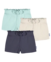Gerber Toddler Girls Pull-On Knit Shorts, 3-Pack