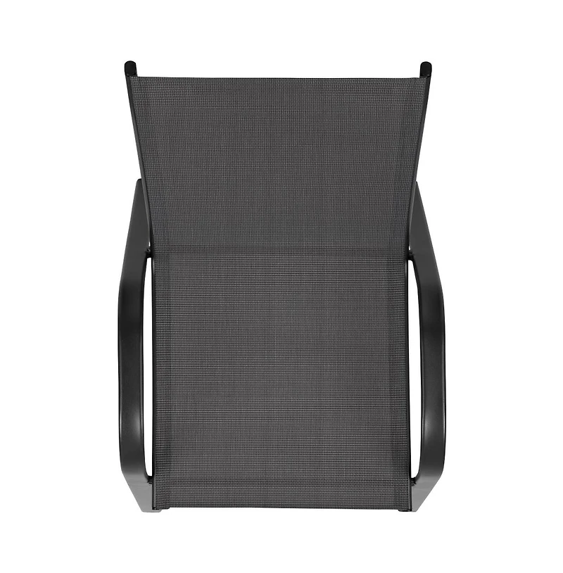 5 Pack. Outdoor Stack Chair With Flex Comfort Material And Metal Frame