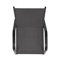 5 Pack. Outdoor Stack Chair With Flex Comfort Material And Metal Frame
