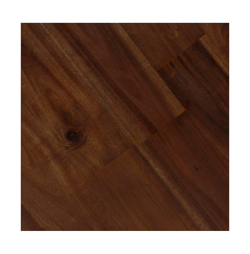 Ari All-Weather Faux Rattan Rope Patio Table With Acacia Wood Top For Indoor And Outdoor Use