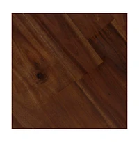 Ari All-Weather Faux Rattan Rope Patio Table With Acacia Wood Top For Indoor And Outdoor Use