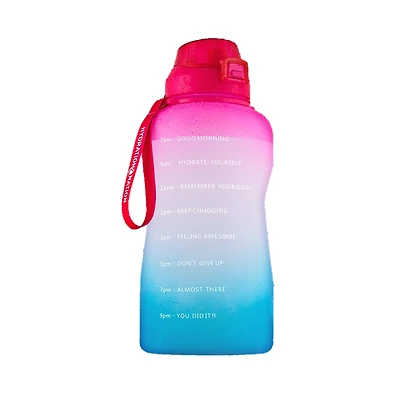 Zulay Kitchen 1 Gallon Motivational Water Bottle With Straw & Time Marker Quote