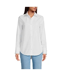 Lands' End Women's Poplin Tie Sleeve Shirt