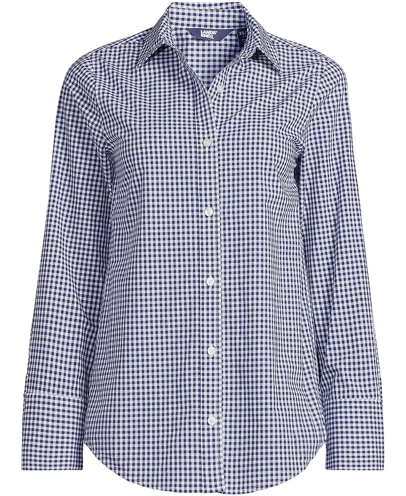 Lands' End Women's Poplin Tie Sleeve Shirt