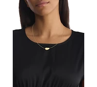 Calvin Klein Stainless Steel Structural Pendant Necklace, 16" + 2" extender