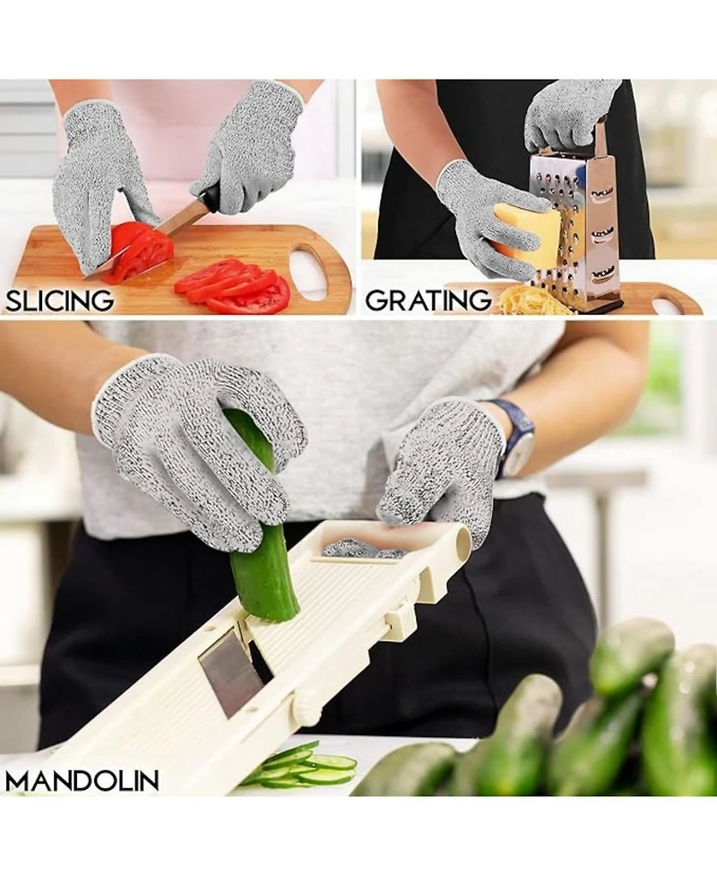 Cut Resistant Gloves Food Grade Level 5 Protection - Comfortable Safety Work