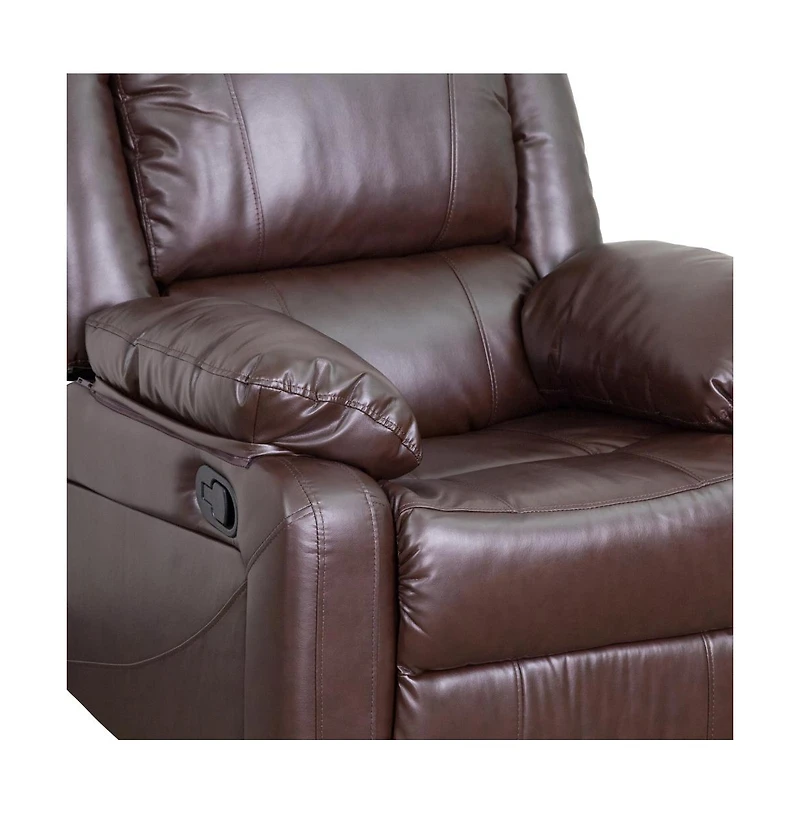 Emma+Oliver Recliner With Bustle Back And Padded Arms