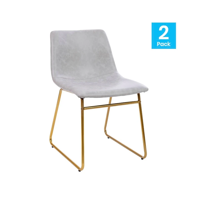 Carrollton 18 Inch Bucket Seat Dining Chairs, Set Of 2