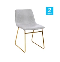 Carrollton 18 Inch Bucket Seat Dining Chairs, Set Of 2