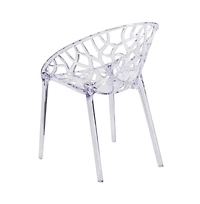 Emma+Oliver 4 Pack Transparent Stacking Side Chair