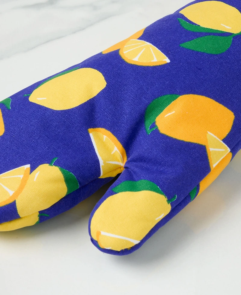 Kate Spade New York Lemon Party Oven Mitt Navy 2-Pack