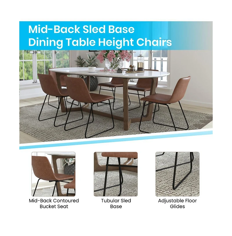 Carrollton 18 Inch Bucket Seat Dining Chairs