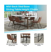 Carrollton 18 Inch Bucket Seat Dining Chairs