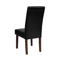 Merrick Lane Ellison Mid-Century Panel Back Parsons Accent Dining Chair - Set Of 4
