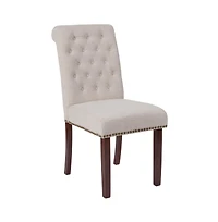 Merrick Lane Falmouth Upholstered Parsons Chair With Nailhead Trim - Set Of 6