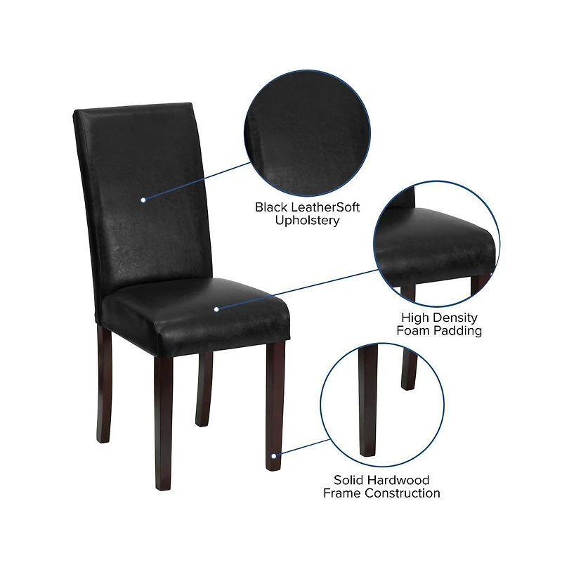 Vallia Series Panel Back Parson'S Chair For Kitchen, Dining Room And More