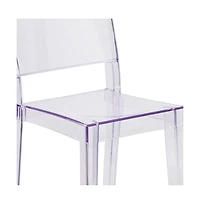 Emma+Oliver 4 Pack Transparent Stacking Side Chair