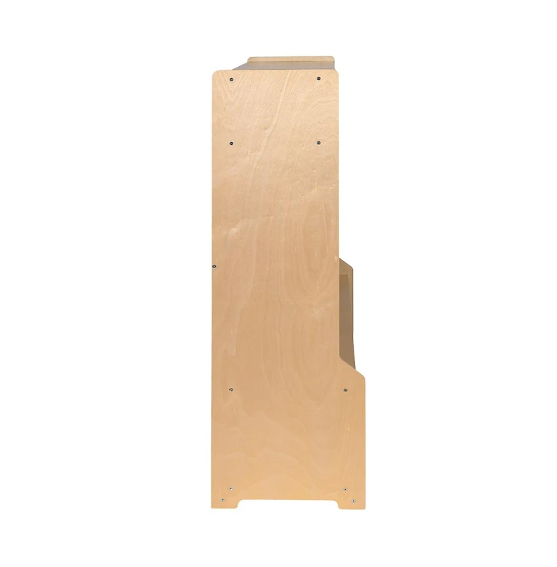 Wood School Coat Locker With Bench, Cubbies And Storage Organizer Hook