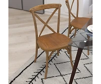 Bardstown X-Back Bistro Style Wooden High Back Dining Chair