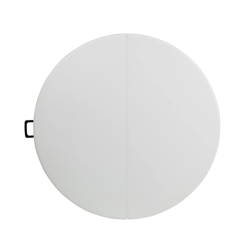 Emma+Oliver 4-Foot Round Bi-Fold Plastic Banquet And Event Folding Table With Carrying Handle