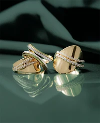 Audrey by Aurate Diamond Swirl Statement Ring (1/4 ct. t.w.) Gold Vermeil, Created for Macy's