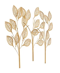 Rosemary Lane Gold Metal Leaf Wall Decor 36" x 1" x 29"