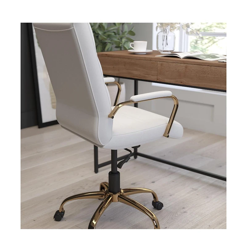 Milano Contemporary High-Back Home Office Chair With Padded Arms