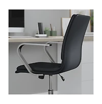 Merrick Lane Artemis Mid-Back Home Office Chair With Armrests, Height Adjustable Swivel Seat And Five Star Base