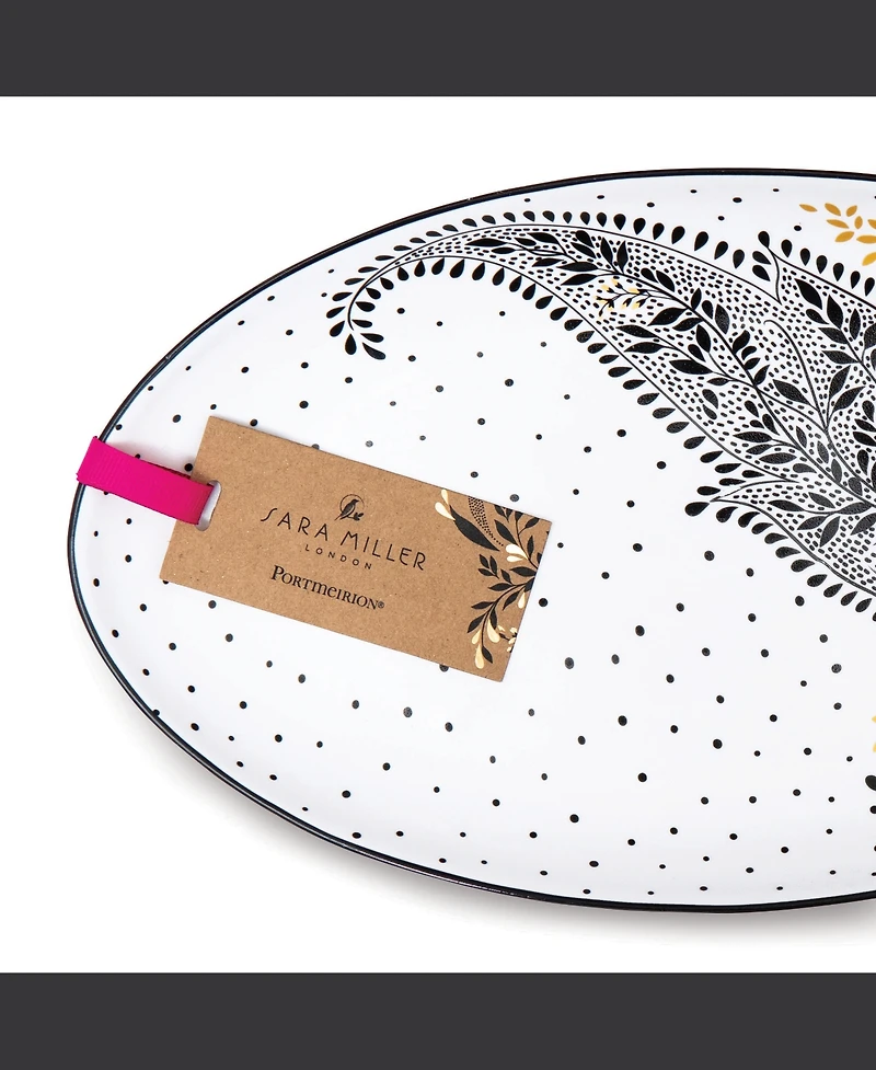 Portmeirion Sara Miller Artisanne Noir Medium Serving Platter