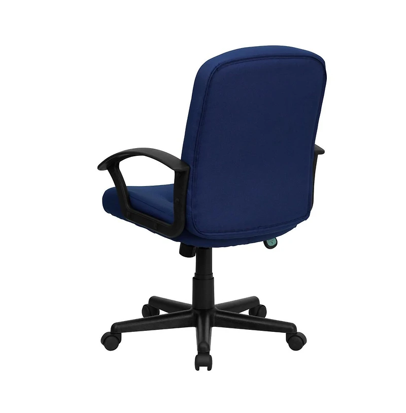 Emma+Oliver Mid-Back Fabric Executive Swivel Office Chair With Nylon Arms