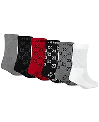 Jordan Big Kids Monogram Essential Crew Socks, Pack of 6