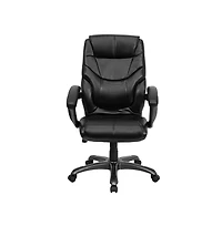 Emma+Oliver High Back Leathersoft Executive Swivel Ergonomic Office Chair With Arms