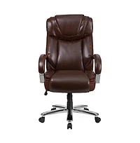 Emma+Oliver 500 Lb. Big & Tall Leathersoft Executive Ergonomic Office Chair With Wide Seat
