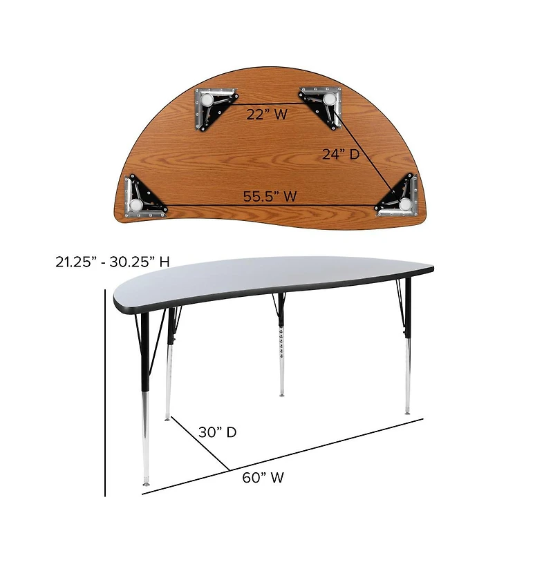 86" Oval Wave Collaborative Laminate Activity Table Set With 18" Student Stack Chairs