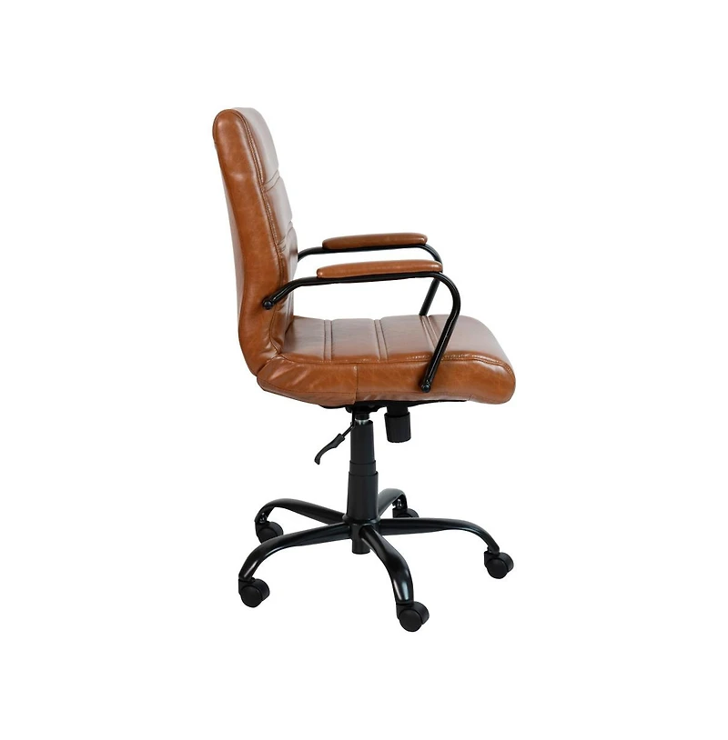 Milano Contemporary Mid-Back Home Office Chair With Padded Arms