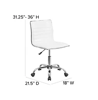 Emma+Oliver 48" Wide Electric Adjustable Standing Desk & Ribbed Office Chair