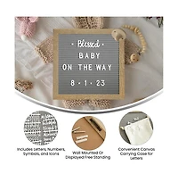Bellamy 10" x Wood Letter Board Set With Felt Facing