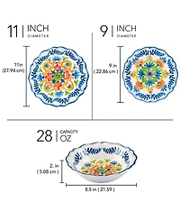 Certified International Flores 12 Pc Dinnerware Set, Service For 4