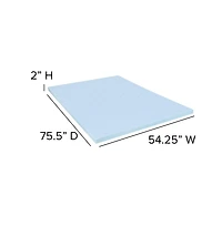 Inch Gel Infused Cool Touch CertiPUR-us Certified Memory Foam Topper