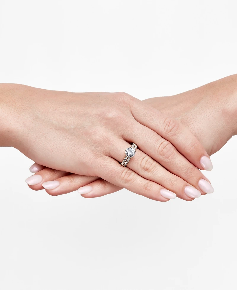Arabella Cubic Zirconia Bridal Set in 14k Gold-Plated Sterling Silver