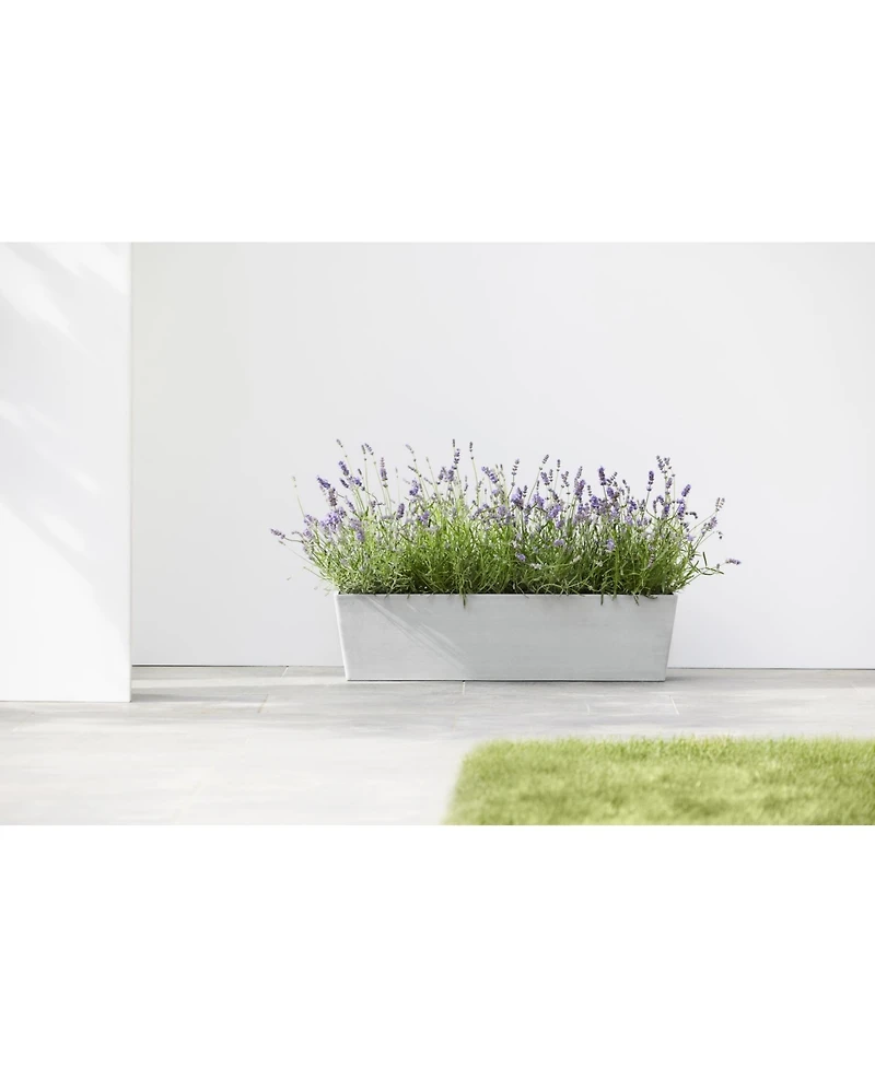 Ecopots Modern Recycled Bruges Plastic Rectangular Flower Pot Planter