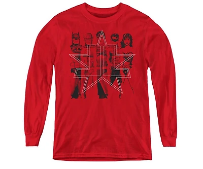 Justice League Boys of America Youth Five Stars Long Sleeve Sweatshirts
